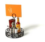 Picture of Scroll Condiment Stand - Black