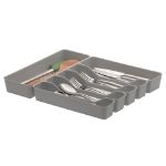 Picture of HEXA® 6-Divider Silverware Tray — Stone Gray