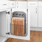 Picture of Grid Over the Cabinet Cutting Board & Bakeware Holder - Industrial Gray