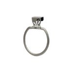 Picture of Leaf Over the Cabinet Towel Ring - Satin Nickel