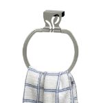 Picture of Leaf Over the Cabinet Towel Ring - Satin Nickel