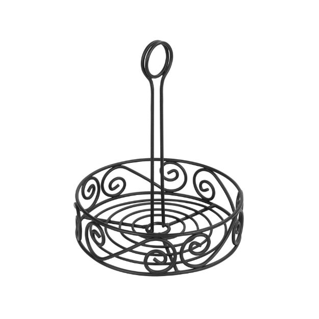 Picture of Scroll Condiment Stand - Black