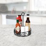 Picture of Scroll Condiment Stand - Black