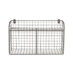 Picture of Vintage Living Wall Mount Double Bin with Shelf - Industrial Gray