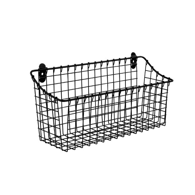 Picture of Vintage Living Extra Large Cabinet & Wall Mount Basket - Black