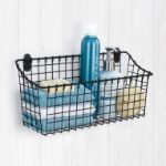 Picture of Vintage Living Extra Large Cabinet & Wall Mount Basket - Black