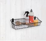 Picture of Vintage Living Medium Cabinet & Wall Mount Basket - Black