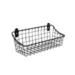 Picture of Vintage Living Small Cabinet Wall Mount Basket - Black