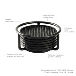 Picture of Euro 6-Piece Coasters with Holder - Black 