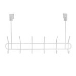 Picture of Over the Door 6-Double Hook Rack - White