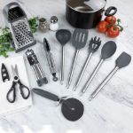 Picture of Elements Utensil Set of 10, Stainless Steel - Charcoal