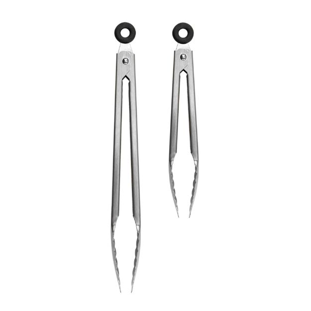 Picture of Elements 9" & 12" Stainless Steel Tongs - Set of 2 