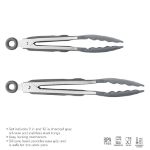 Picture of 9" & 12" Stainless Steel Silicone Grip Tongs - Set of 2 