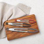 Picture of 7", 9" & 12" Stainless Steel Silicone Grip Tongs - Set of 3