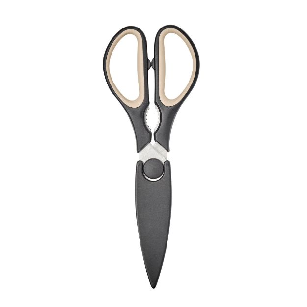 Picture of Elements Kitchen Shears with Sheath Oatmeal/Black