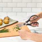 Picture of Elements Kitchen Shears with Sheath Oatmeal/Black