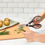 Picture of Elements Kitchen Shears with Sheath Blue Haze/Black
