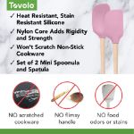 Picture of Flex-Core Mini Spat Spoon Wood Handle Pink Sorbet