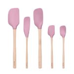 Picture of Flex-Core Spatula Wood Handle Set S/5 Pink Sorbet