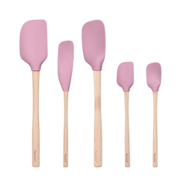 Picture of Flex-Core Spatula Wood Handle Set S/5 Pink Sorbet