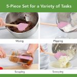 Picture of Flex-Core Spatula Wood Handle Set S/5 Pink Sorbet