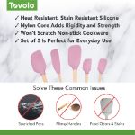 Picture of Flex-Core Spatula Wood Handle Set S/5 Pink Sorbet
