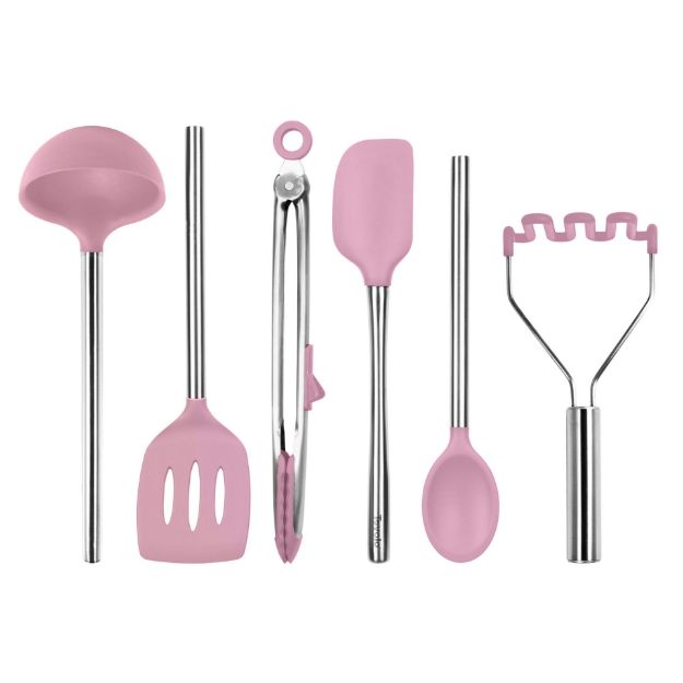 Picture of Silicone Utensil Set S/6 Pink Sorbet