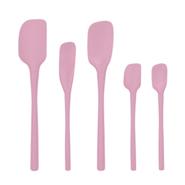 Picture of Flex-Core All Silicone Assorted Spatulas - Set of 5 Pink Sorbet