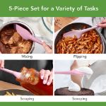 Picture of Flex-Core All Silicone Assorted Spatulas - Set of 5 Pink Sorbet