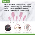 Picture of Flex-Core All Silicone Assorted Spatulas - Set of 5 Pink Sorbet