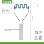 Picture of Silicone Potato Masher SS Handle Blue Slate