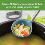 Picture of Silicone Ladle SS Handle Blue Slate
