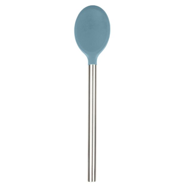 Picture of Silicone Mixing Spoon SS Handle Blue Slate