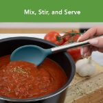 Picture of Silicone Mixing Spoon SS Handle Blue Slate
