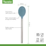 Picture of Silicone Mixing Spoon SS Handle Blue Slate