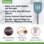 Picture of Silicone Slotted Turner SS Handle Blue Slate