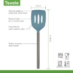 Picture of Silicone Slotted Turner SS Handle Blue Slate