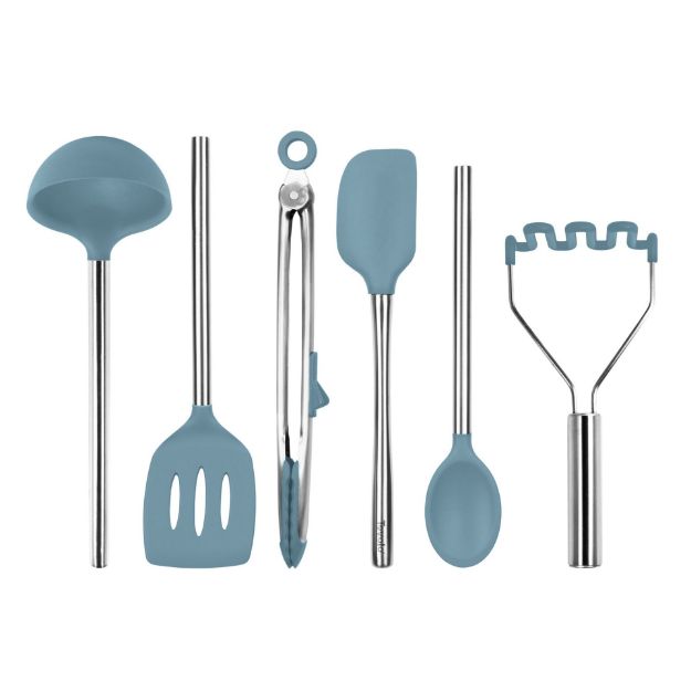 Picture of Silicone Utensil Set S/6 Blue Slate