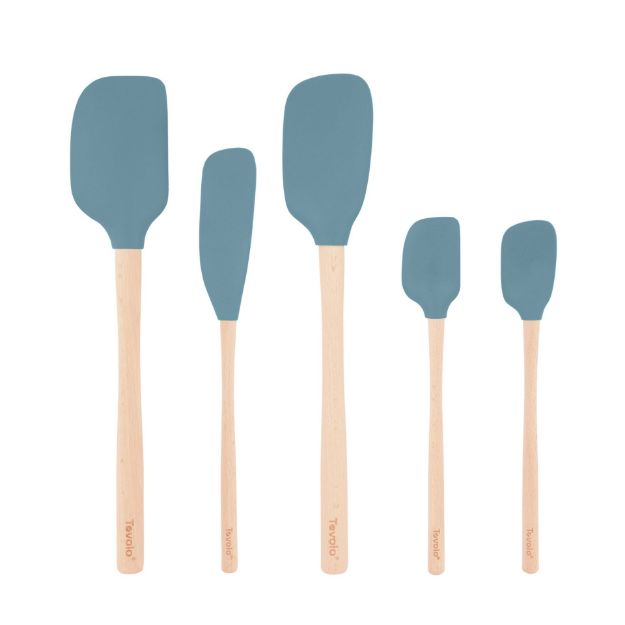 Picture of Flex-Core Spatula Wood Handle Set S/5 Blue Slate