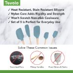 Picture of Flex-Core Spatula Wood Handle Set S/5 Blue Slate