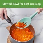 Picture of Flex-Core All Silicone Slotted Deep Spoon - Aqua