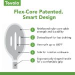Picture of Flex-Core All Silicone Slotted Deep Spoon - Aqua